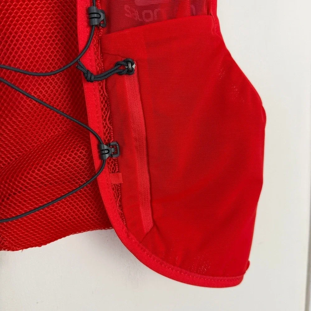 NEW Salomon ADV Hydra Vest 4 Hydration Running w/ 2 500ml Flasks Red Unisex L